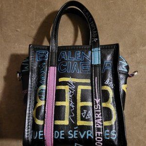 BALENCIAGA BAZAR XS - BLACK/MULTICOLOR